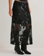 Pieces - Sort - Pcoffia Hw Midi Skirt Jrs D2D