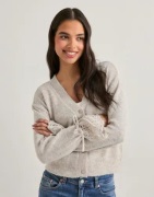 Pieces - Beige - Pcsmilla Ls Knit Cardigan D2D