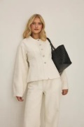 Nelly - Hvid - Shaped Textured Jacket