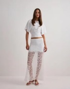 Nelly - Hvid - Lace Maxi Skirt