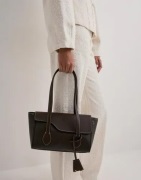 ATP ATELIER - Brun - Eira Contrast Stitch Grained Calf Bag