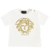 Versace T-shirt - Creme m. Guld