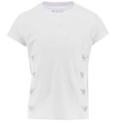 EA7 T-shirt - Hvid m. SÃ¸lvlogoer