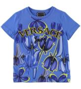 Young Versace T-shirt - BlÃ¥ m. Blomster