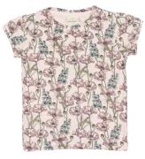 En Fant T-shirt - LyserÃ¸d m. Blomster