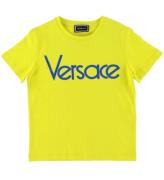Versace T-shirt - NeongrÃ¸n/BlÃ¥ m. Logo