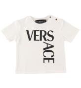 Versace T-shirt - Logo Print - Hvid/Sort