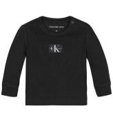 Calvin Klein Bluse - Monogram Rib - Black