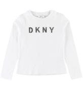 DKNY Bluse - Hvid m. Logo