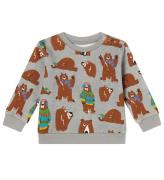 Stella McCartney Kids Sweatshirt - GrÃ¥meleret m. BjÃ¸rne