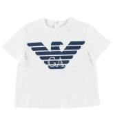 Emporio Armani T-shirt - Hvid/Navy m. Logo