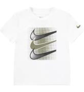 Nike T-shirt - Hvid m. ArmygrÃ¸n/Sort