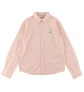 GANT Skjorte - Oxford - Coral Apricot/Hvidstribet