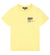 DKNY T-shirt - Straw Yellow m. Sort