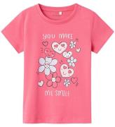 Name It T-Shirt - NmfVeen - Camellia Rose/You Make Me Smile
