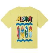 Stella McCartney Kids T-shirt - Gul m. SurfbrÃ¦tter