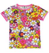 SmÃ¥folk T-shirt - Spring Pink m. Blomster