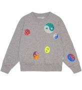 Molo Sweatshirt - Marge - Grey Melange m. Palietter