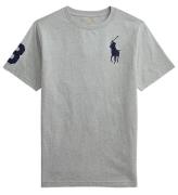 Polo Ralph Lauren T-shirt - GrÃ¥meleret m. Navy