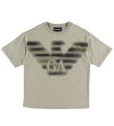 Emporio Armani T-shirt - Dried Sage/Sort m. Logo