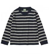 FUB Bluse - Uld - Dark Navy/Ecru