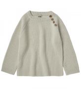 FUB Bluse - Uld - Rib Sweater - Ecru