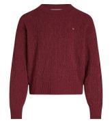 Tommy Hilfiger Bluse - Strik - Chenille - Deep Rouge