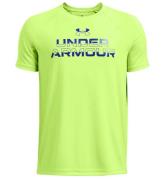 Under Armour T-Shirt - Tech Split Wordmark - Morph Green