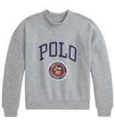 Polo Ralph Lauren Sweatshirt - GrÃ¥meleret m. Print