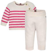 Tommy Hilfiger SÃ¦t - Bluse/Bukser - Ivory Petal/Stripe