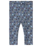 Name It Leggings - Rib - NbmRicco - Flint Stone m. Stjerner