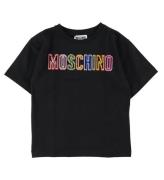 Moschino T-shirt - Maxi - Sort m. Logo/Broderi