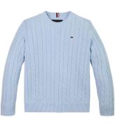 Tommy Hilfiger Bluse - Strik - Cable - Breezy Blue