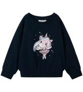 Name It Sweatshirt - NmfVenus - Dark Sapphire/Ballerina m. Print