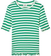 Mads NÃ¸rgaard T-shirt - Rib - Tuviana - Vanilla Ice/Verdant Gree