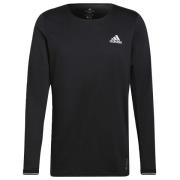 adidas T-Shirt Lange Ærmer Fast - Sort/Hvid