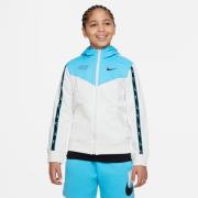 Nike Hættetrøje NSW Repeat FZ - Hvid/Blå/Sort Børn