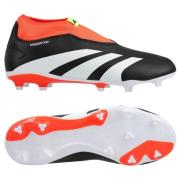 adidas Predator League Laceless FG Solar Energy - Sort/Hvid/Rød Børn